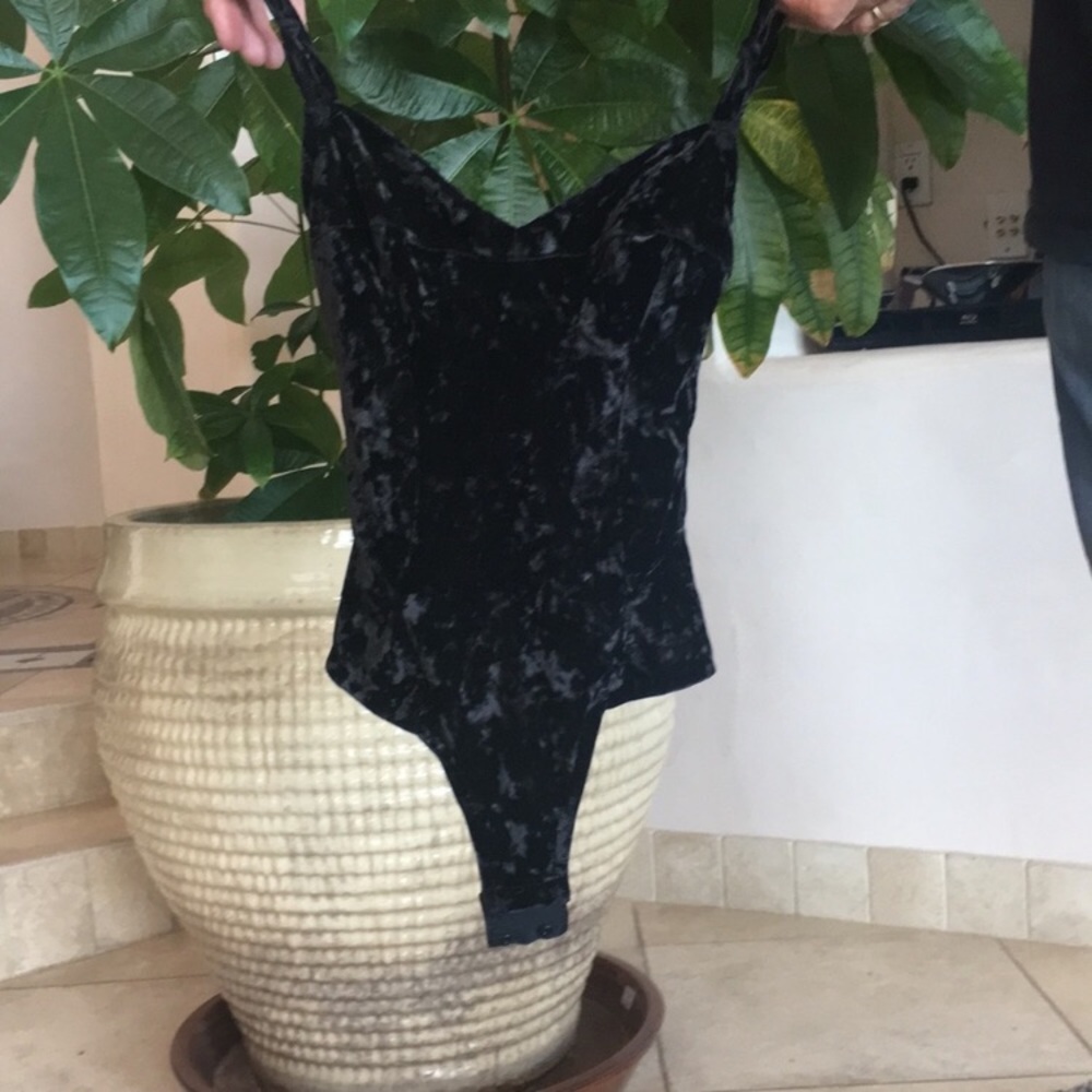 Victoria’s Secret Black Velvet Bodysuit